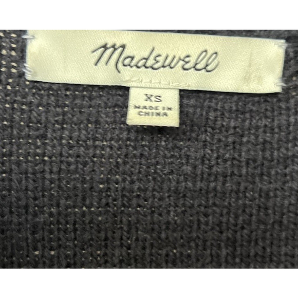Madewell Black Merino Wool Double Breasted Sweater Coat Size XS Timeless Capsule - Picture 6 of 7